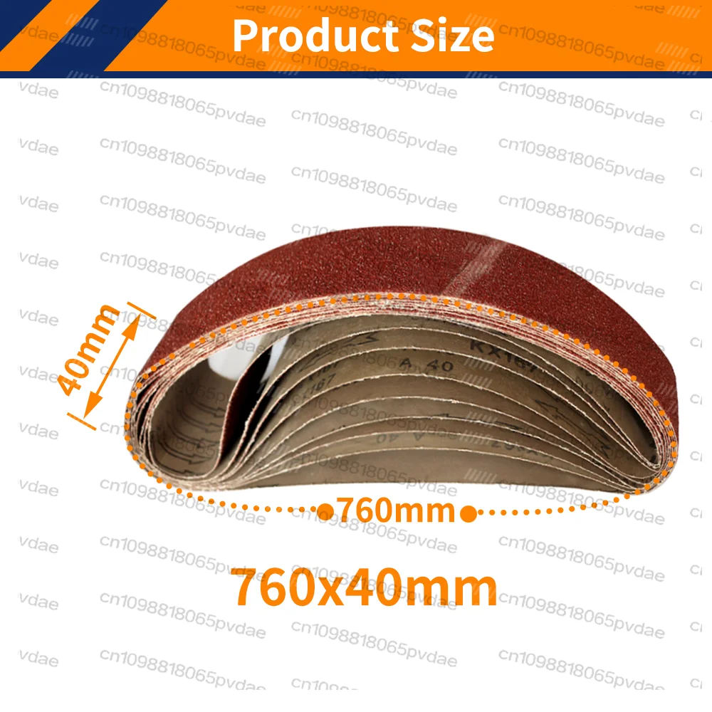 40 to 1000 Grit 40mm x 760mm Sanding Belts For Angle Grinder Belt Sander Attachment Abrasive Tools