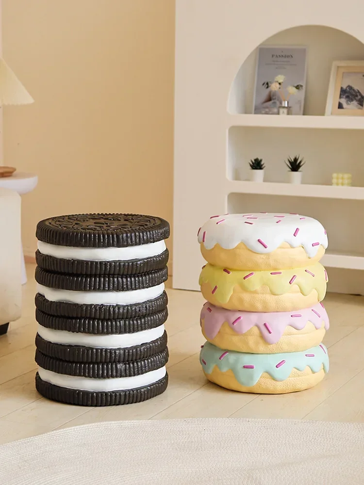 Creative Cookie Coffee Table Living Room Furniture Sofa Side Table Bedroom Bedside Table Home Furniture Small Round Stool