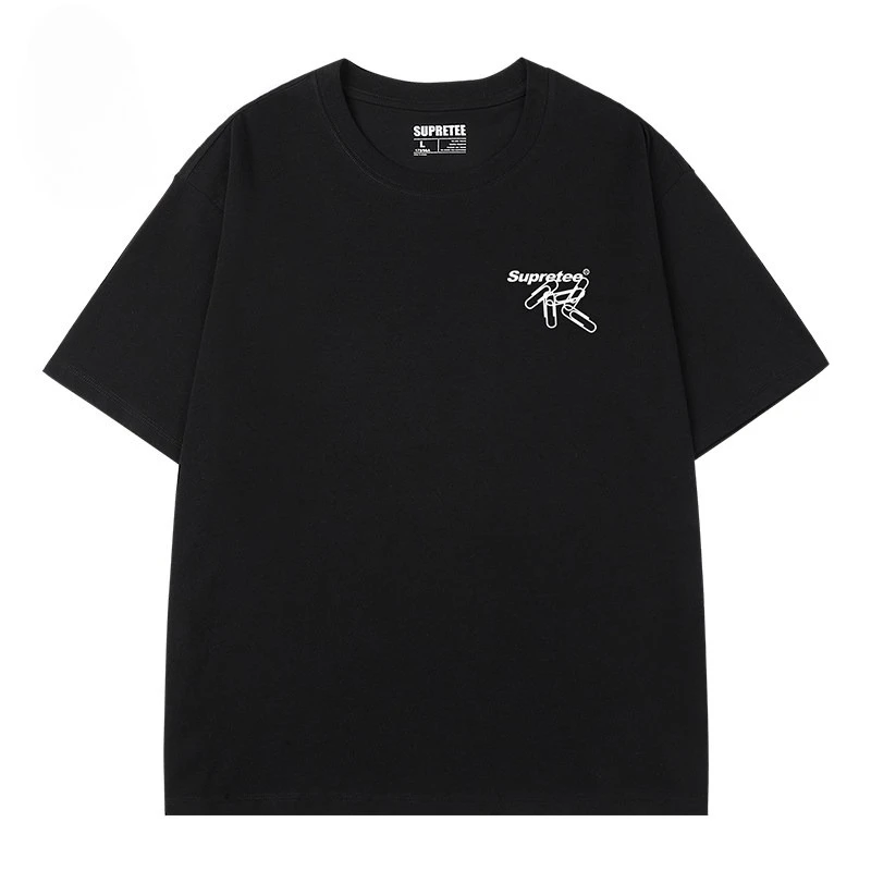 تي شيرت أمريكي كبير الحجم بأكمام قصيرة نفسها للرجال والنساء للأزواج 2026 صيفي جديد عالي الشارع متعدد الاستخدامات