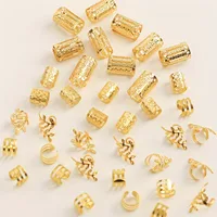 Anneaux de cheveux ajourés élégants pour femmes et filles, accessoires de cheveux DIY, bijoux de cheveux pour tresses, 40/80 pièces 2