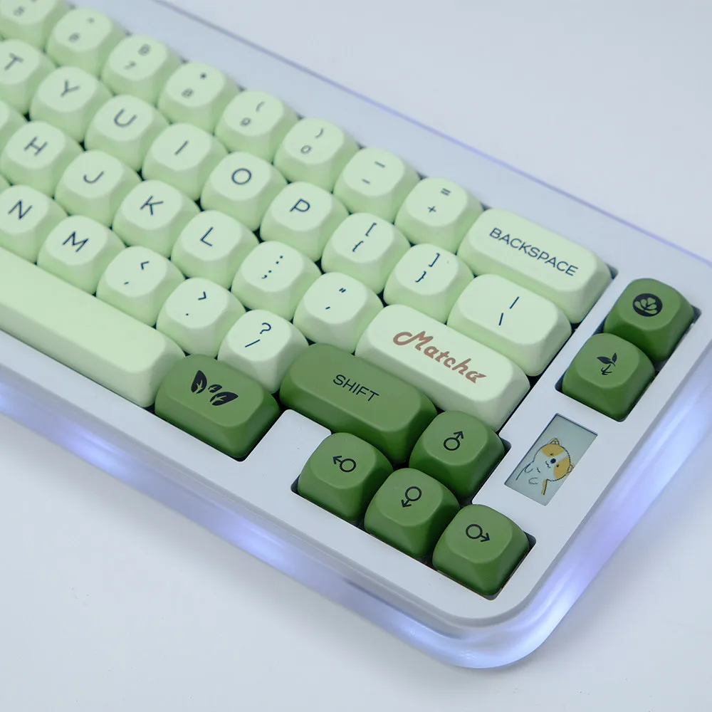 Green Matcha Keycap PBT Sublimation KOA Highly similar to MOA 61/64/68/75/87/98