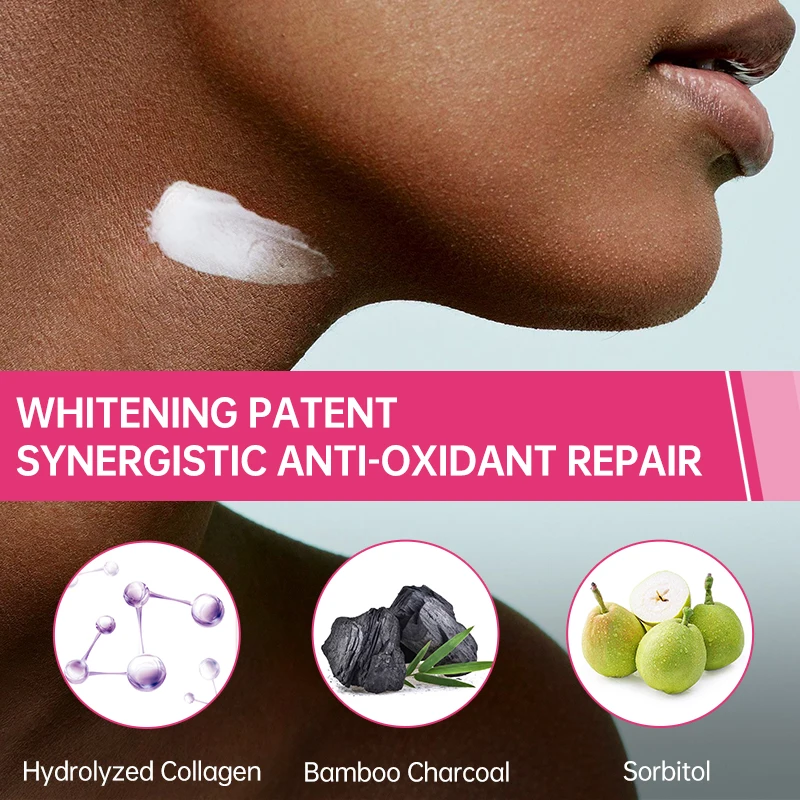 Collagen Whitening Body Cream Set Moisturizing Lightening Bikini Intimate Areas Underarm Butt Knees Melanin Remover Skin Care