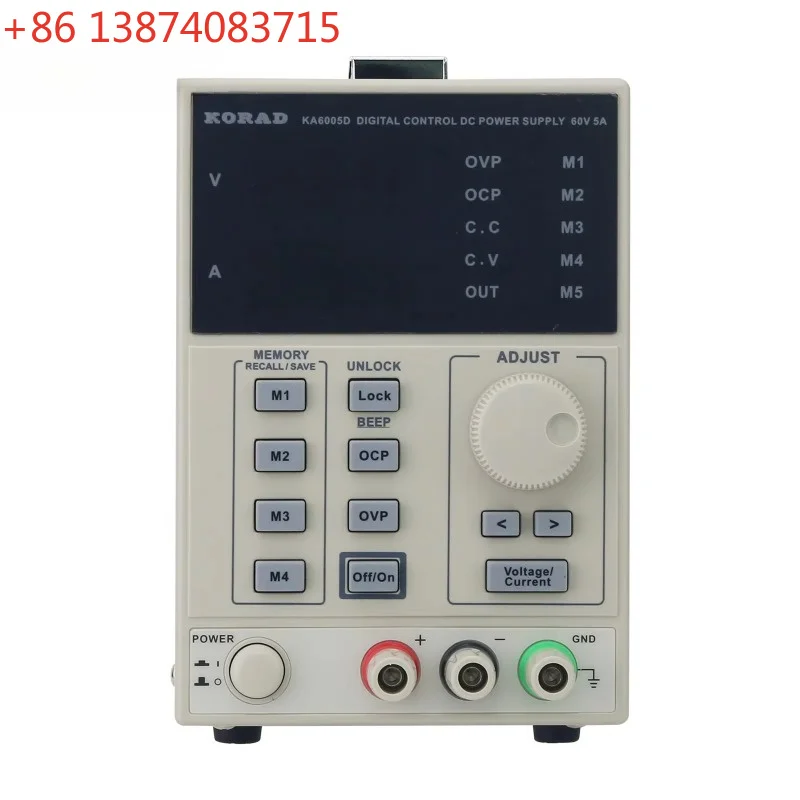 KORAD KA6005P 60V 5A Digital-Control DC Power Supply Programmable Power Supply with RS232 USB Ports