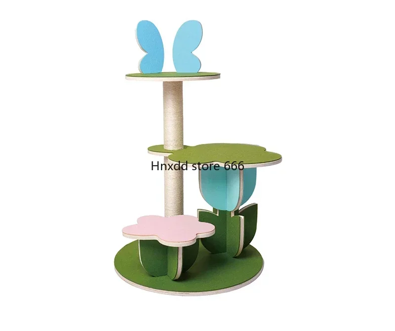 

Solid wood multi-layer jumping platform cat toy grinding claws and scratch-resistant small apartment