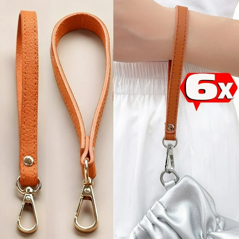 

1/6 шт., ремешок для сумки с мягкими ручками для мужчин и женщин, портативный сменный ремешок из искусственной кожи с металлической пряжкой, однотонный кошелек, ремешок для сумки