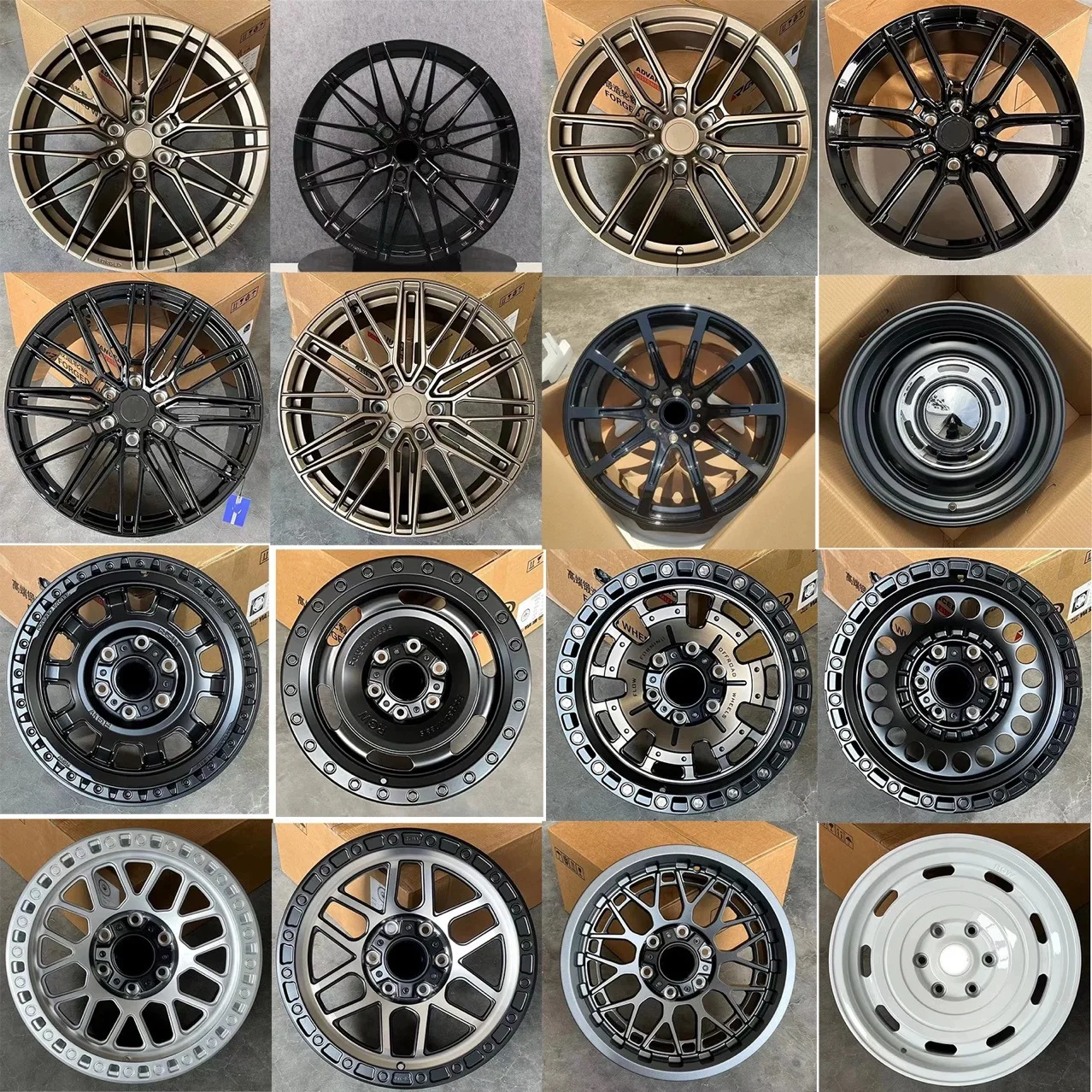 OEM Forged Chrome Modified Automobile Aluminum Alloy Cross-Country Wheel Hub-New for Replace/Repair Car Wheels 8-9.5J Width ET