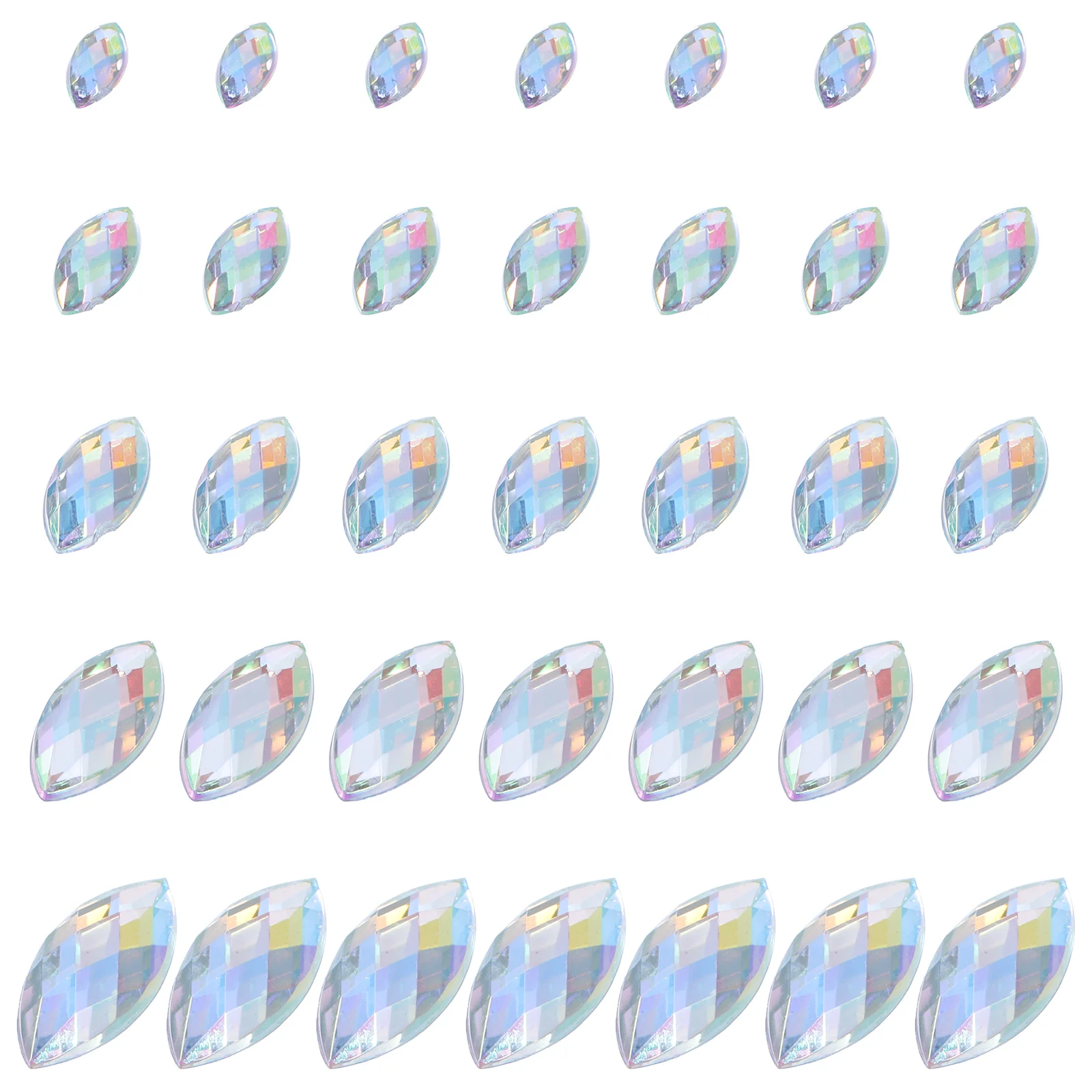 600 pièces perceuse pierres précieuses Flatback acrylique strass Ab couleurs scintillantes pour Nail Art coque de téléphone bricolage artisanat bijoux