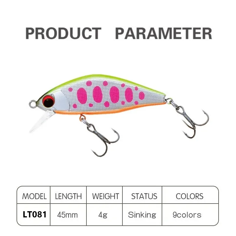 45 مللي متر 4 جرام غرق أسماك الصيد إغراء Jerkbait Wobblers الاصطناعي الطعم الثابت ل زاندر الكارب سمك السلمون المرقط Ima issen 45s Pesca اكسسوارات