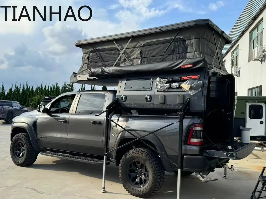 Customized!! 4x4 Aluminium Material Pick-up Truck Caravane Slide-in Camper Truck Trailer