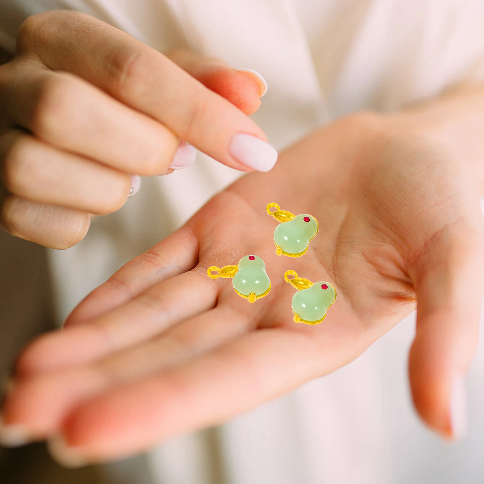 

10 Pcs Rabbit Shaped Pendant Necklace Key Chain DIY Accessories Alloy Charms Jewelry Making Supplies Handicraft Creative