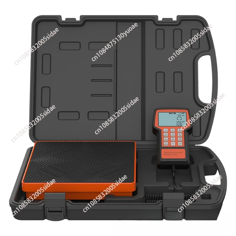 Digital Electronic Refrigerant Charging Recovery Scale with Wired Remote for HVAC Portable Case 220lbs/100kgs