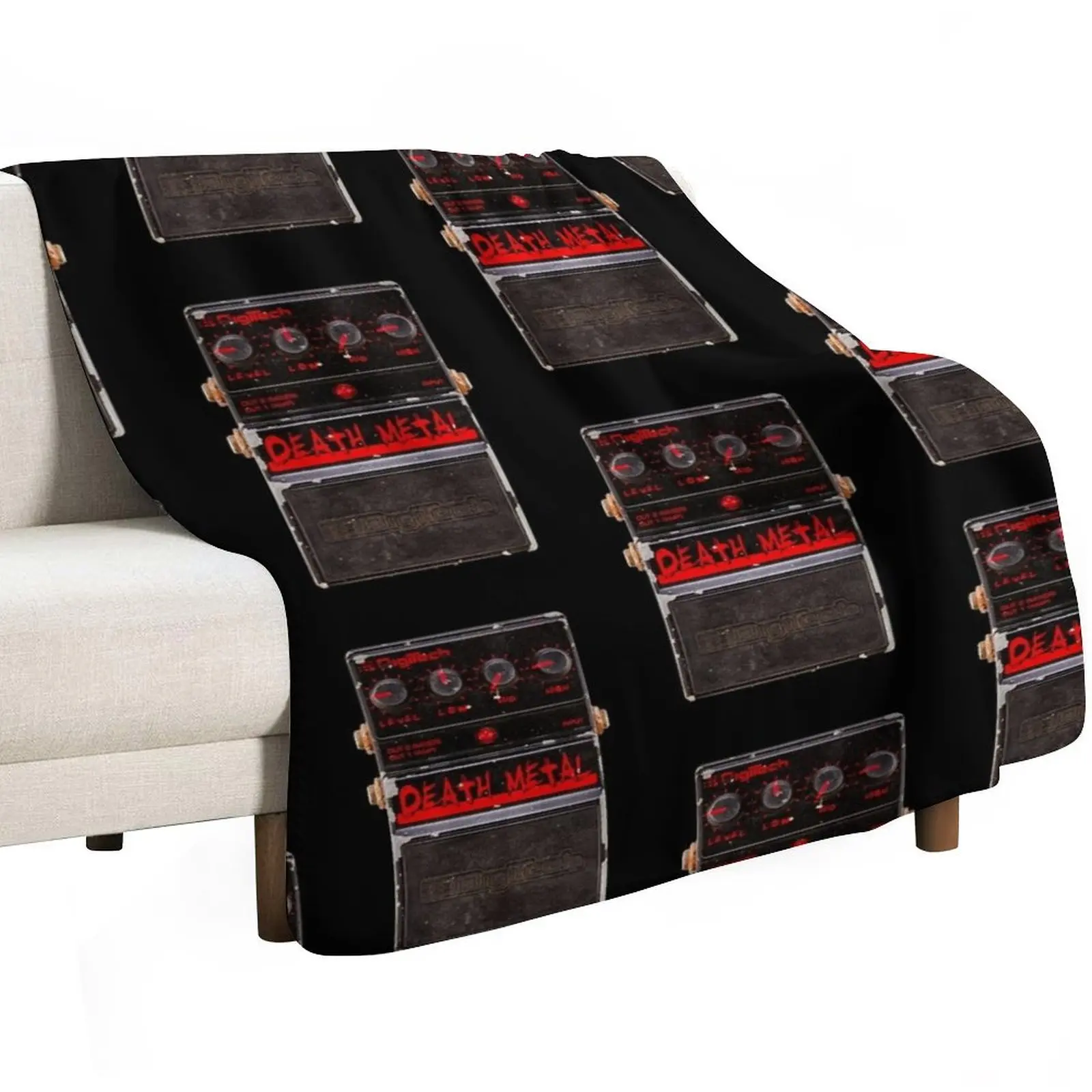 Digitech Death Metal Guitar Pedal vintage Throw Blanket Soft Solid Color Blanket for Couch Bed view 2