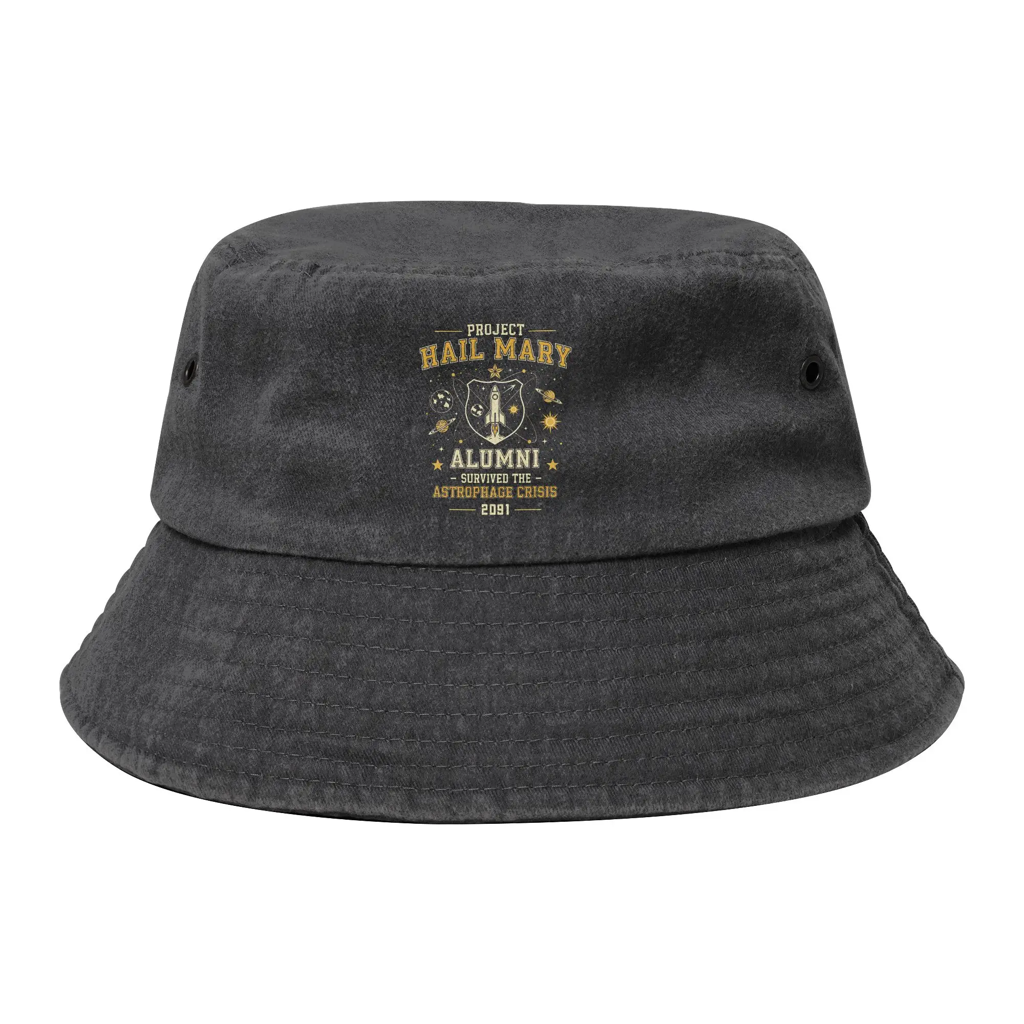 Spring Headwear Survived the Astrophage Crisis Project Hail Mary  Bucket Hats Woman Distressed Denim Sun Hat Ispoti Fishing Hats