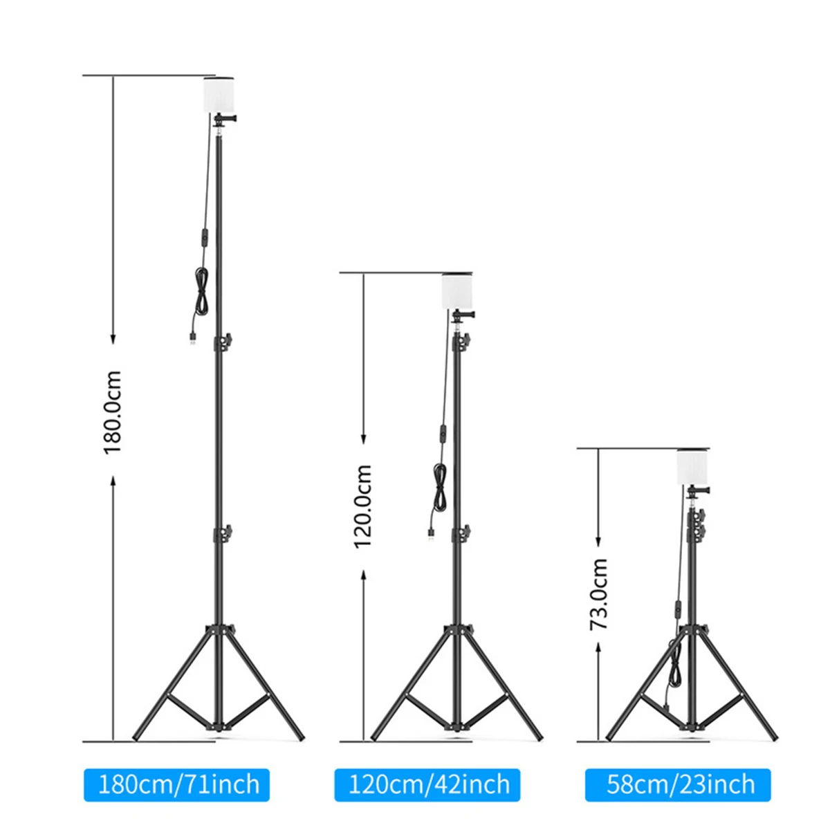 Portable 84LED Camping Floodlight Light with 1.8m Tripod Adjustable Height Outdoor Camping Working Photography Stand Fill Light