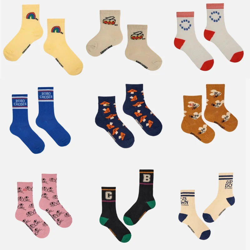 Chaussettes en coton mignonnes pour enfants, bébés garçons et filles, printemps, nouveau