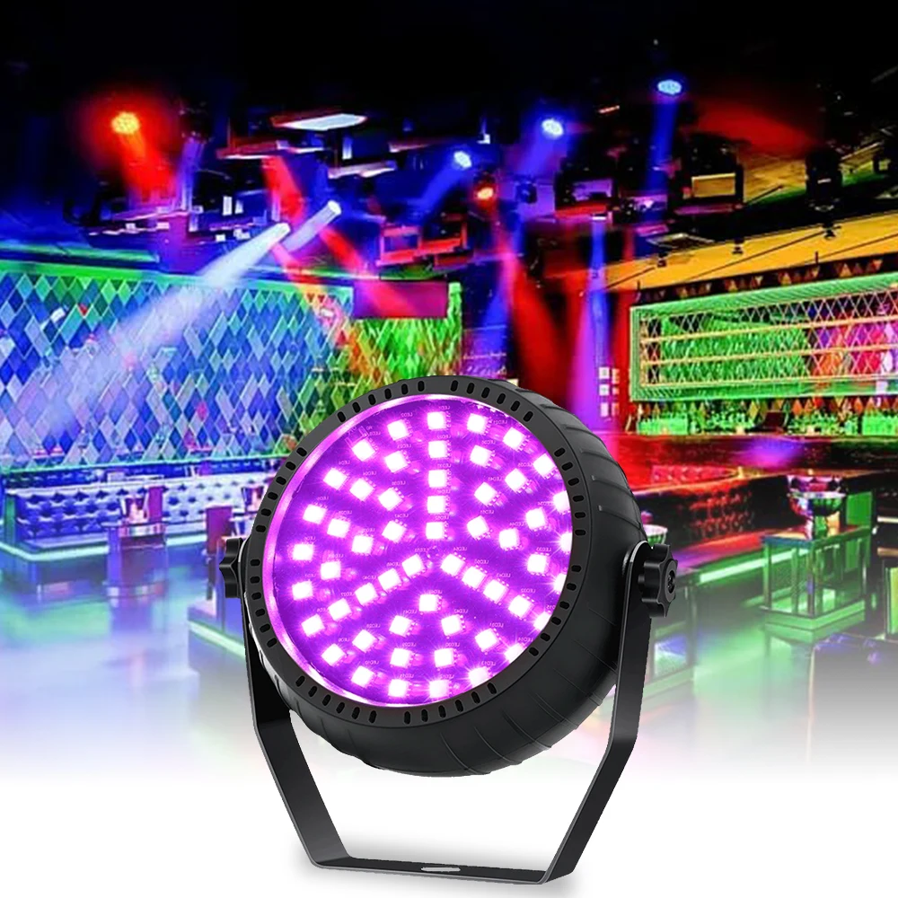 2PCS LED Mini Strobe Light RGB 3IN1 54*0.2W With Remote Controller Auto Sound For DJ Disco Bar Party Stage effect Lighting