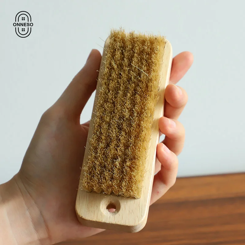 Laundry brush Pig hair and Rubber wood Cleaning brush Household Soft bristle Multifunctional cleaning tools