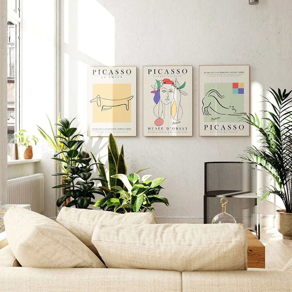 1pc frameless Scandinavian minimalist wall art vintage Matisse Picasso Yayoi Kusama HD canvas poster prints home bedroom living