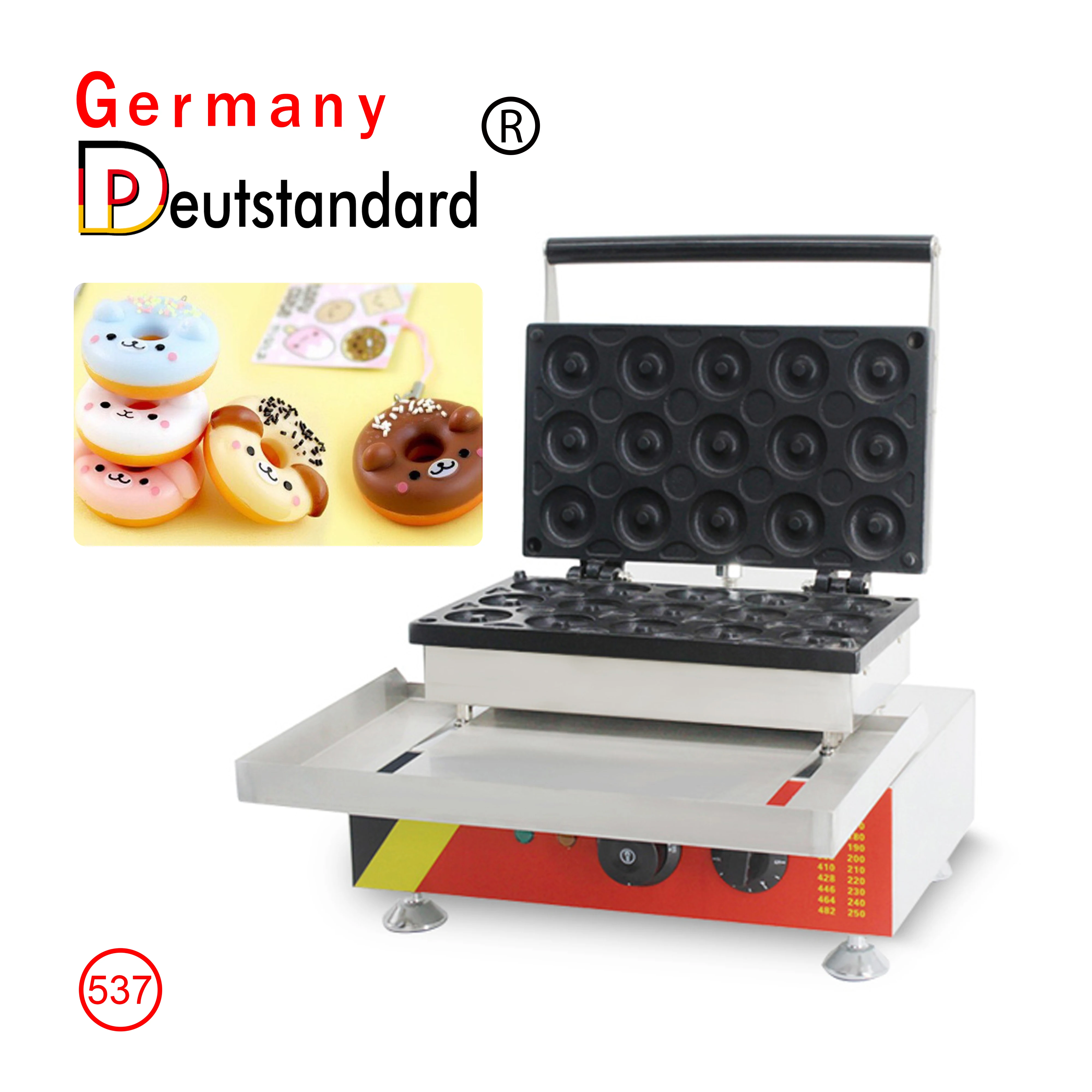 15 Holes Commercial Electric Sweet Doughnut Maker 110V 220V Mini Donut Waffle Making Machine Snack Food Equipment