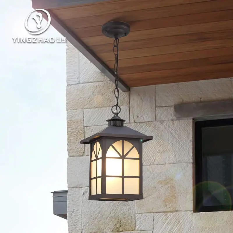

European outdoor chandelier creative Chinese villa garden courtyard pavilion terrace entrance balcony outdoor waterproof chandel