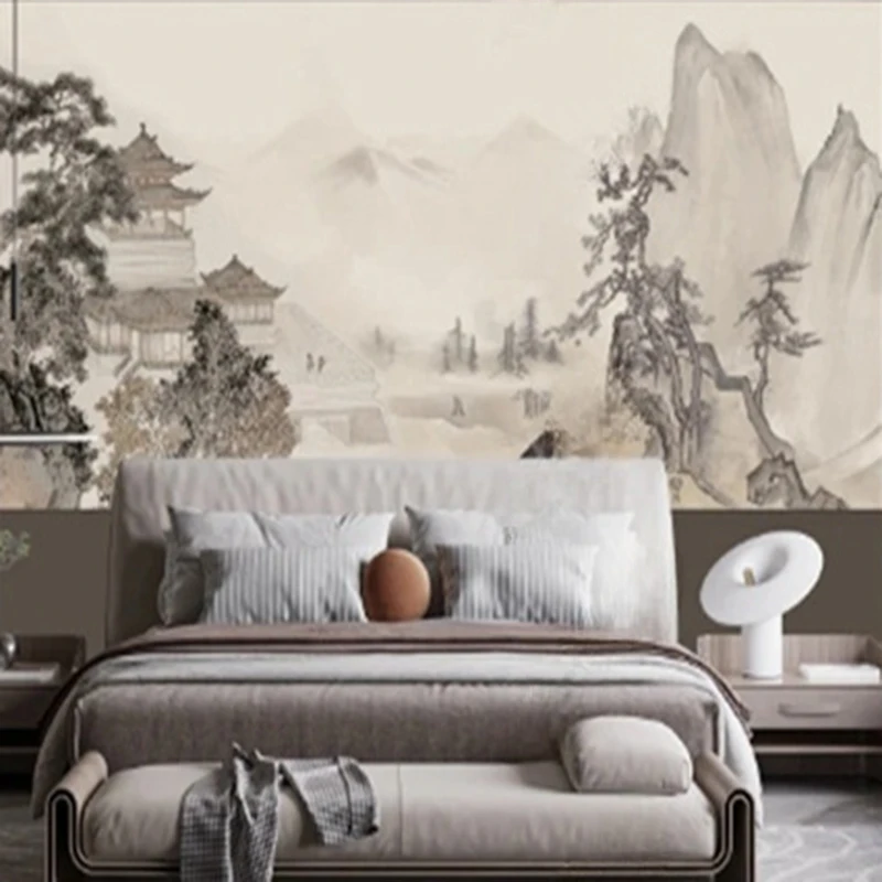 

Новая картина в китайском стиле: роскошный пейзаж гор и воды, национальная живопись, современный минималистичный декор для дома