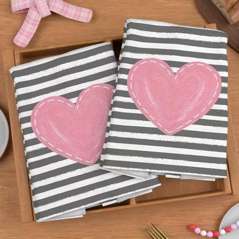 2pcs Fiber Dish Cloths, Soft and Absorbent, Perfect for Kitchen & Dining Room Cleaning, Reusable Towels for Home Use