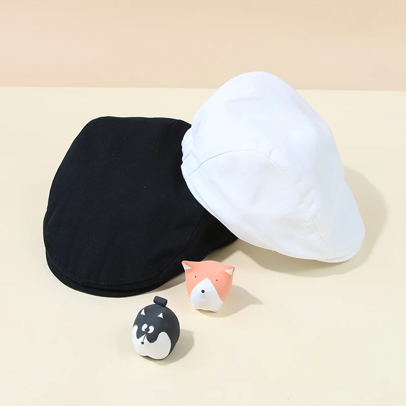 Fashion Baby Boy Hat British Style Baby Beret Hat Solid Color Infant Toddler Newsboy Painter Cap