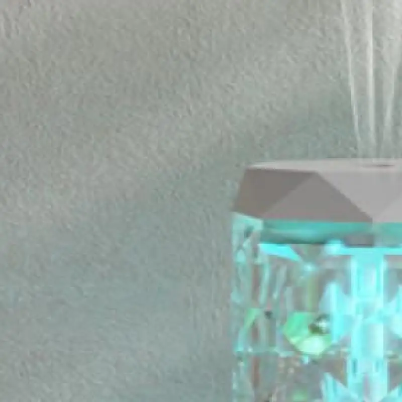2-Speed Crystal Humidifier with RGB Light, Cold Fog, Rose Shadow for Home & Office