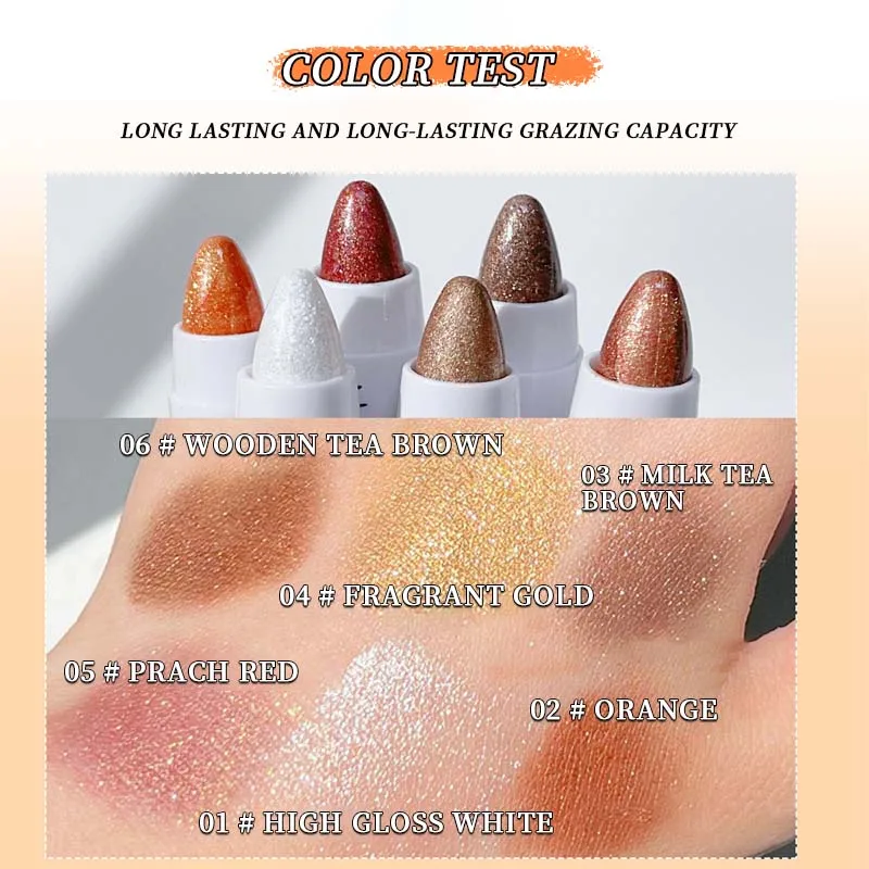 OCHEAL-Multi-Stick Glitter Eyeshadow Pen, Corretivo, Marcador, Iluminar, Impermeável, Longa Duração Maquiagem, Maquiagem dos Olhos