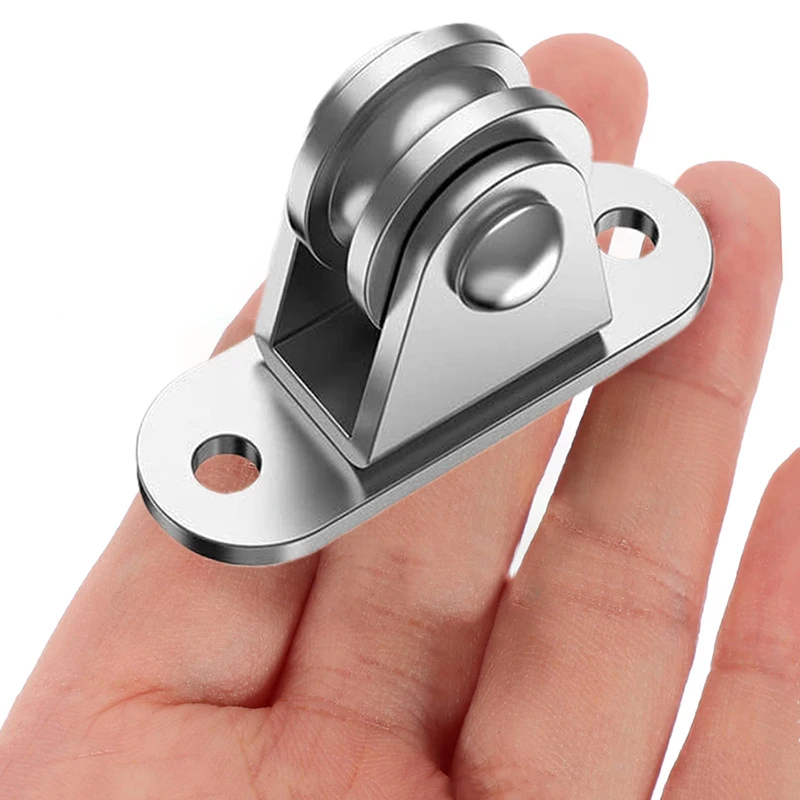 Stainless Steel Pulley Block Kit Silent Pulley Heavy Duty Fixed Pulley Detachable Loading 176Lb Lifting Wheel Moving Tool