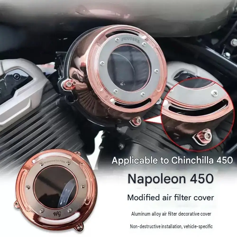 Suitable for Chinchilla 450 500 Napoleon Bob 500 450 retro air filter modification, decorative cover, and aesthetic accessories.