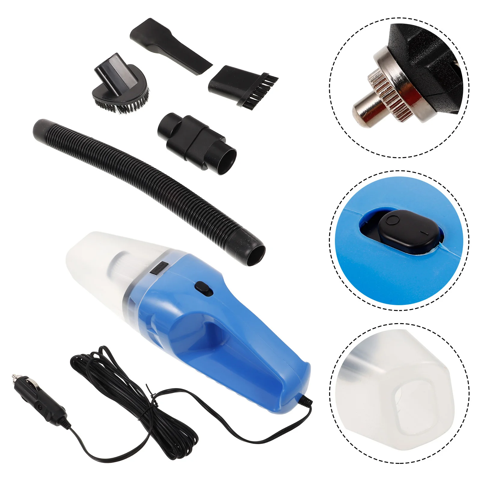

1Set Car Vacuum Cleaner Portable Handheld Wet Dry High Power Auto Vacuum Cleaner for Vehicle Detailing Car Cleaning Kit