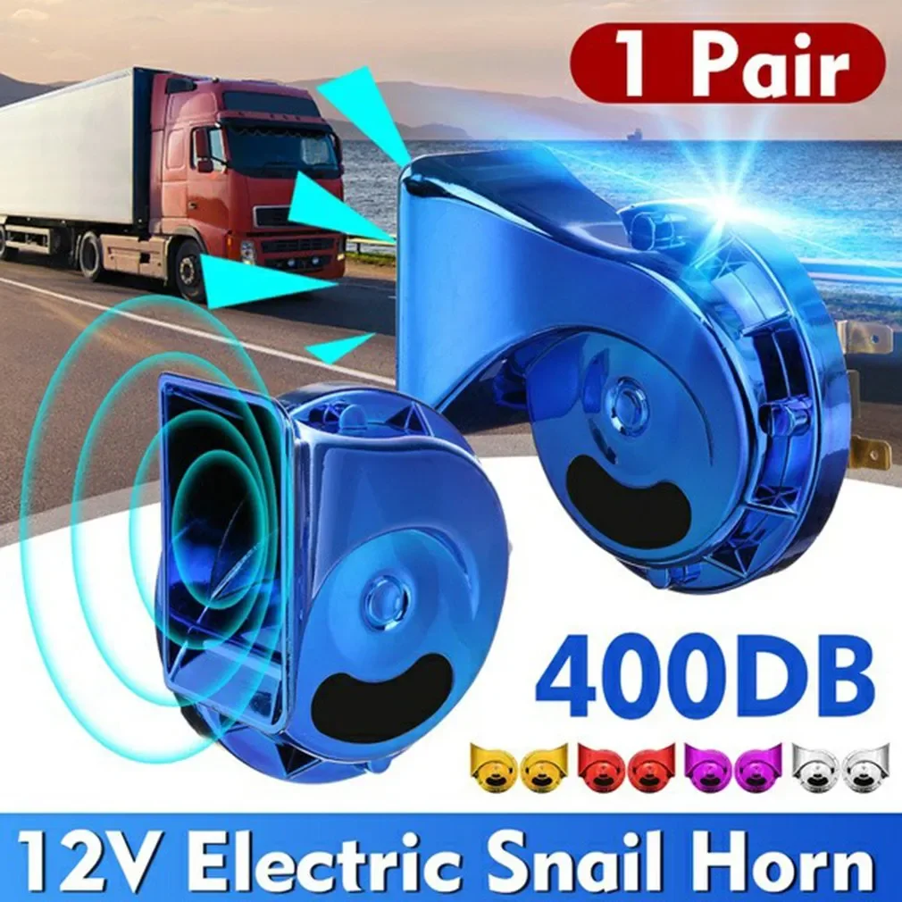 12V 300DB Electric Snail Horn Universal Super Loud Waterproof Car Horns Air Motorcycle Truck Horn Siren Loud Snail Air Horn