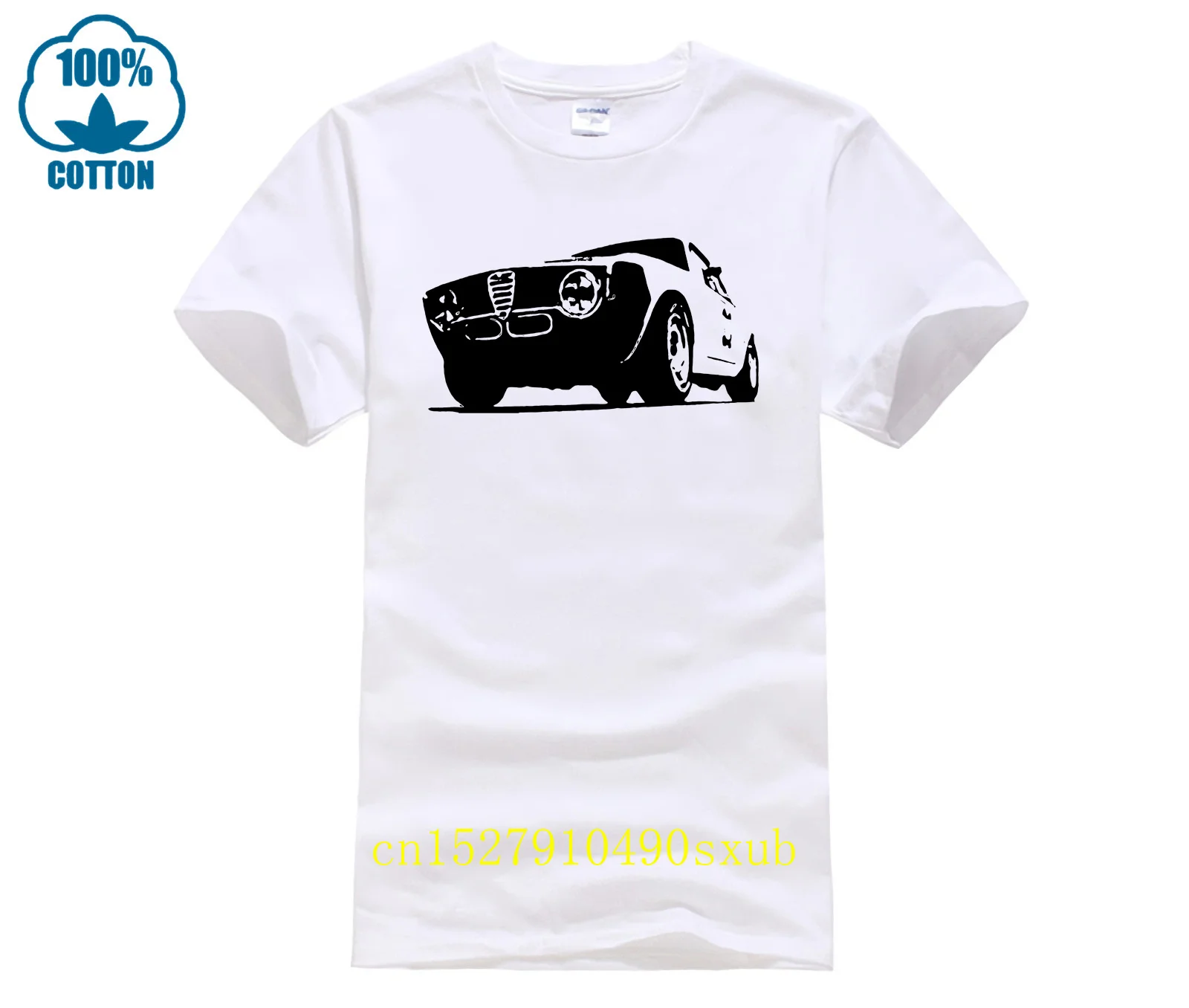 

Summer Fit Slim Men T-Shirts 100% Cotton Alfa GTA Vintage Look Romeo T-Shirt