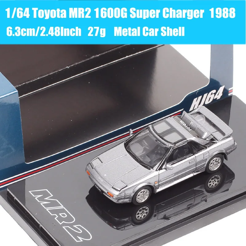 1/64 Schaal Toyota MR2 GTS GT-S SW20 1600G Super Charger Racing Diecast Speelgoedvoertuigen Automodel Miniaturen Hobby Japan HJ64