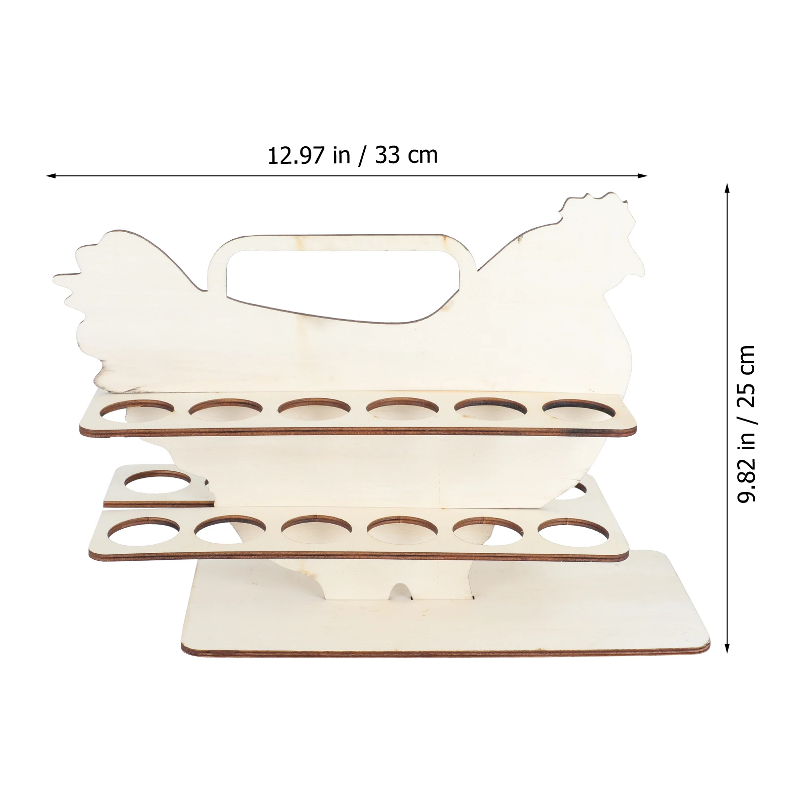 

Wooden Egg Storage Rack Container Kitchen Holder Desktop ganizer 2 Layer Stable Base Separate Groove Design Safe Environmental