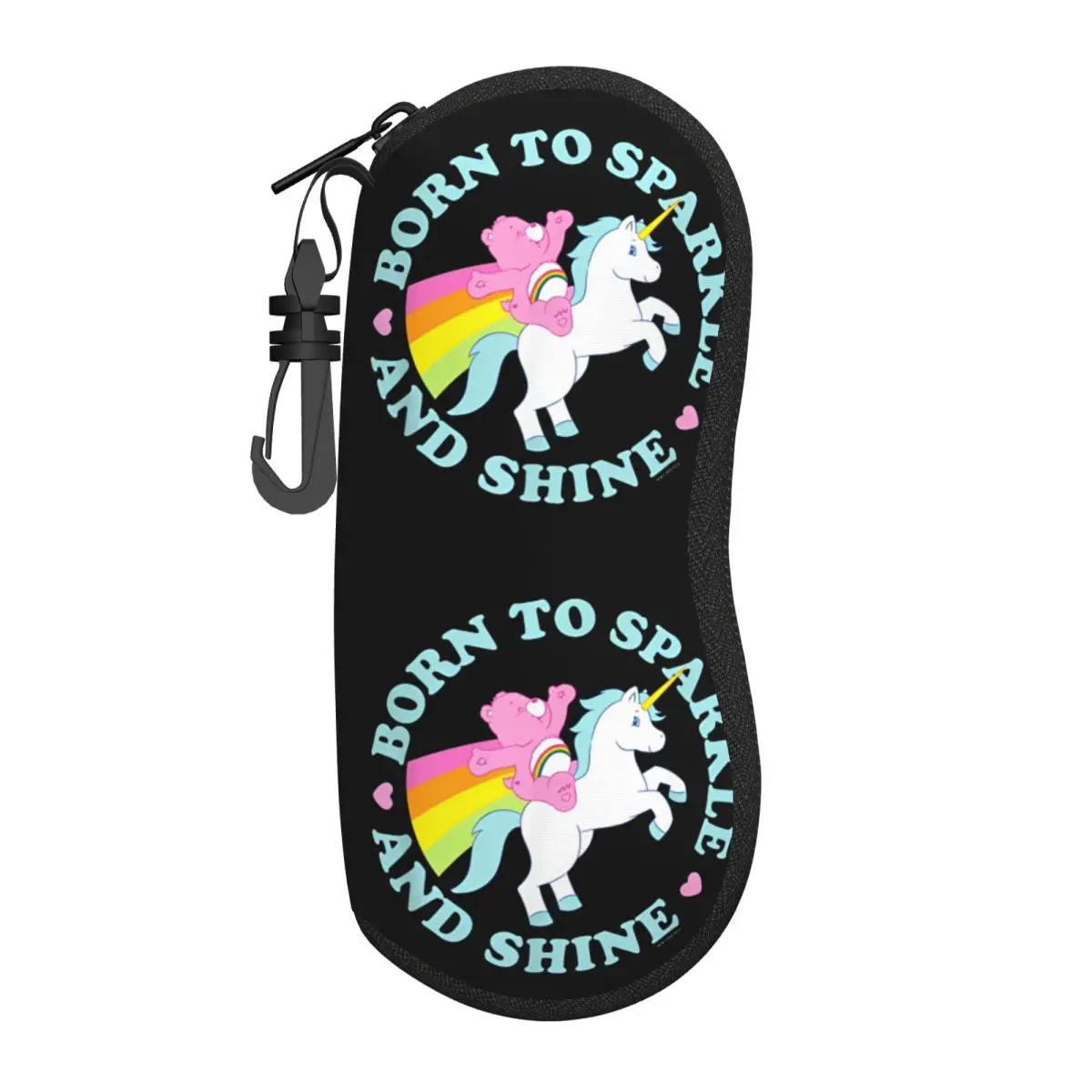 

Care Bears Cheer Bear Unicorn Born To Sparkle And Shine Glasses Case Box Glasses Storage Box Charming Eye Contacts Case