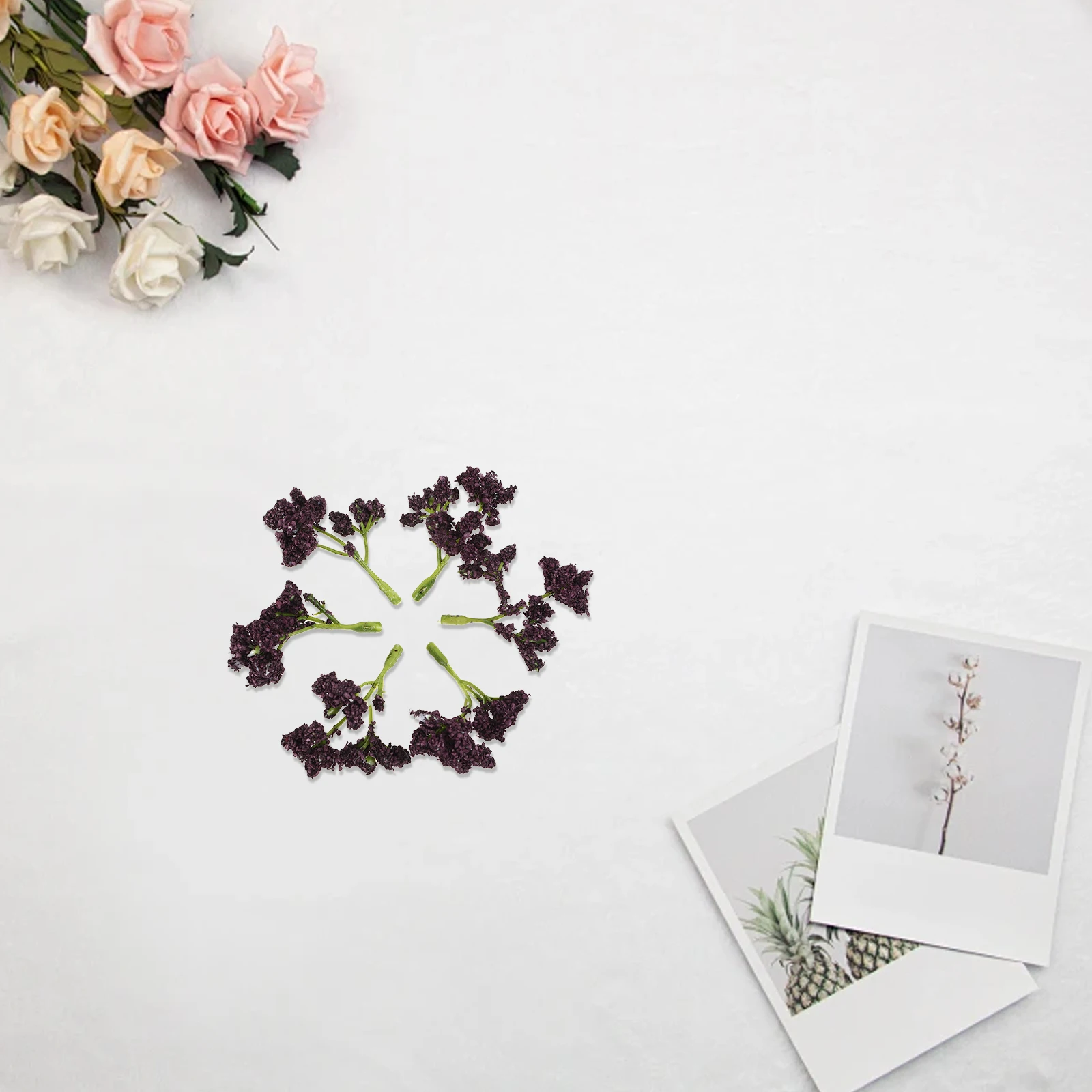 

100 Pcs Simulated Bubble Flowers Artificial Diy Stamens Supplies Craft Decoration Decorative Arrangement Foam Head Crafts