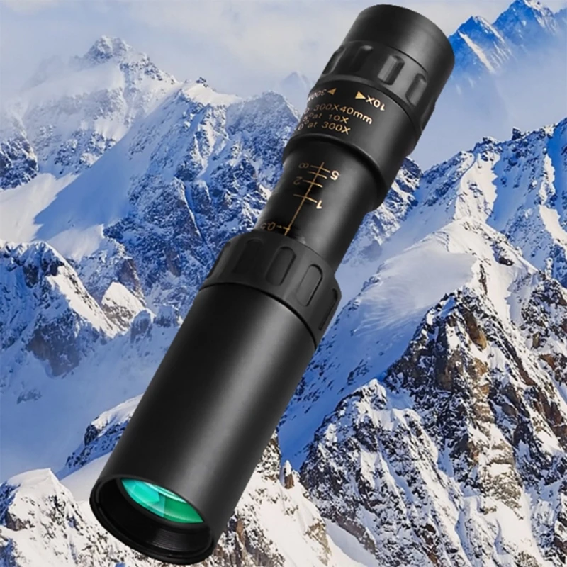 

Monocular 10-300x40 High Power Monocular for Smartphone Adapter, Adults Hunting Bird Watching Camping Hiking