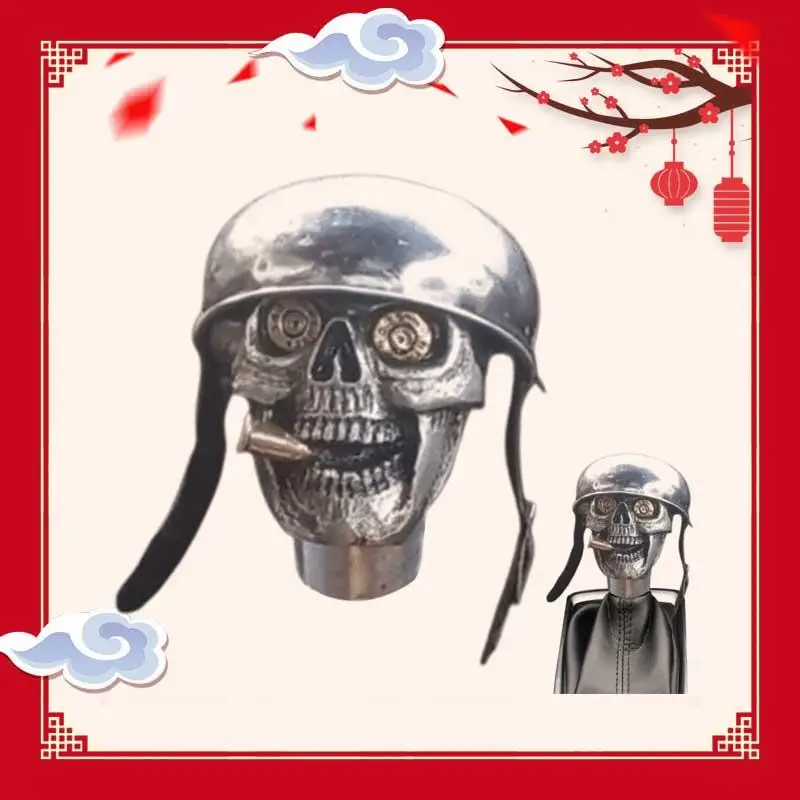 Skulls Soldier Grip Car Truck Manual Stick Navy soldier helmet Gear Shift Knob Lever Shifter Skull Head Hat Handcrafted