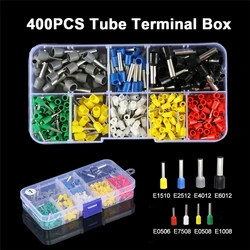 8 specifications, 400 pieces in total E0506-E6012 European tubular insulated wiring copper nose cold-pressed terminal box