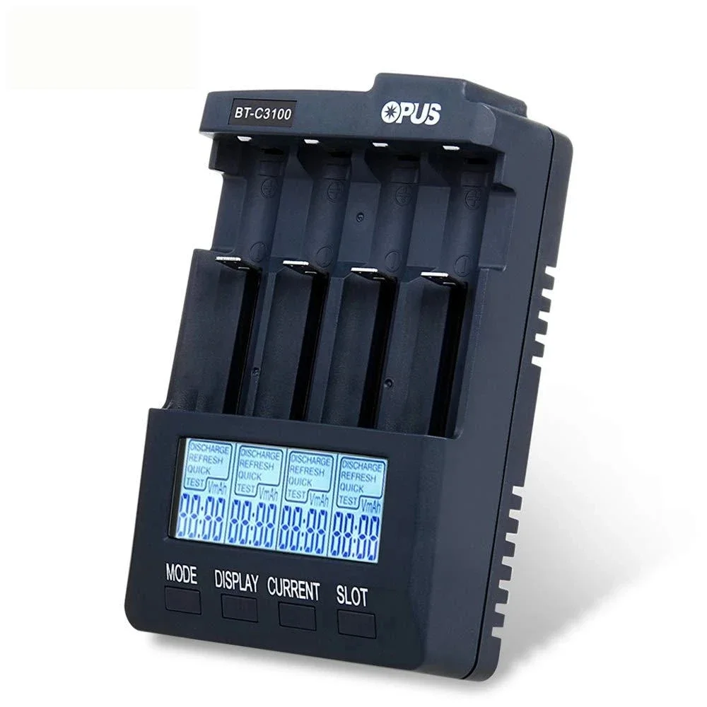 OPUS BT-C3100 V2.2 Universal Four Slots LCD Screen Replenisher Smart Rechargeable Smart Battery Charger Accessories & Parts