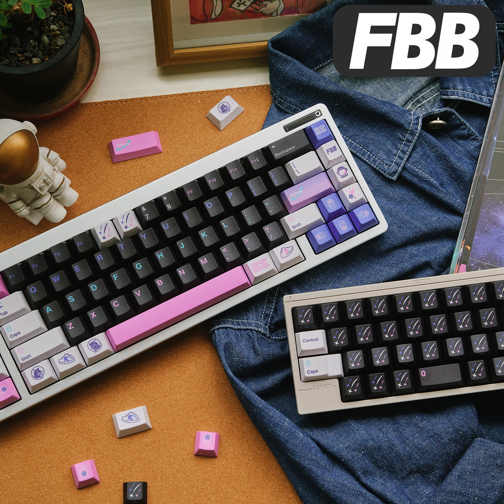 

Колпачки для клавиш FBB 2085 Space Meteor Theme PBT, колпачки для механической клавиатуры, градиентный цвет, набор «сделай сам», 60% 75% 80% 96% 100%