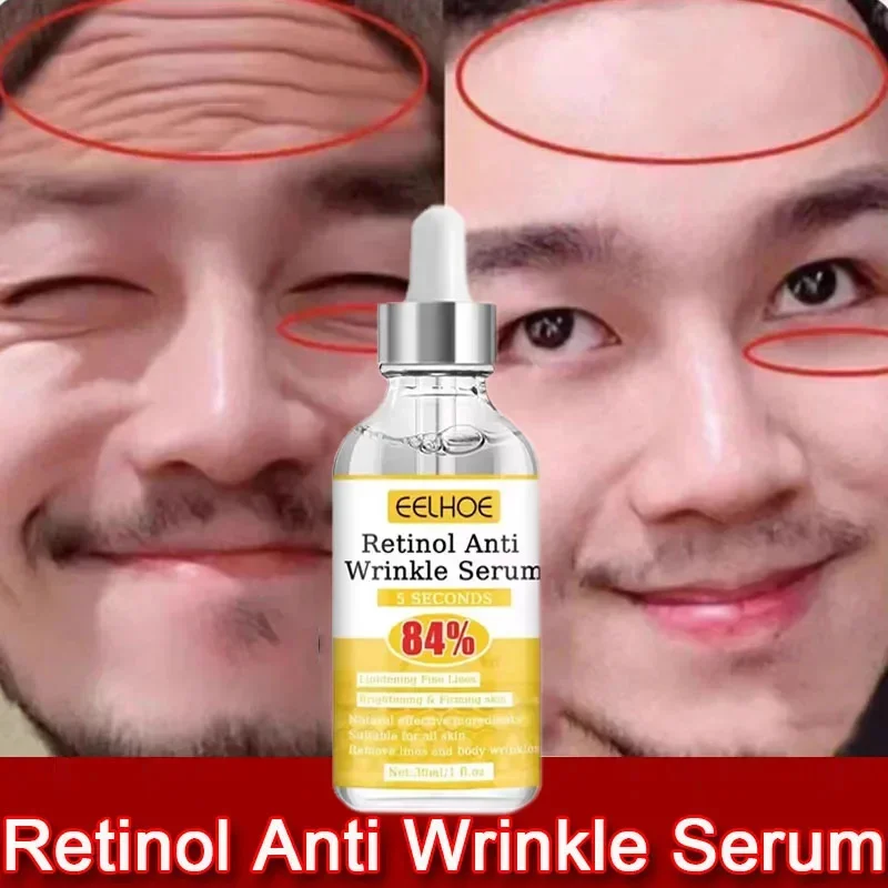 

Retinol Wrinkle Remover Face Serum Hyaluronic Acid Anti-Aging Lifting Firming Fade Fine Lines Anti-Puffiness Essence Cosmetics