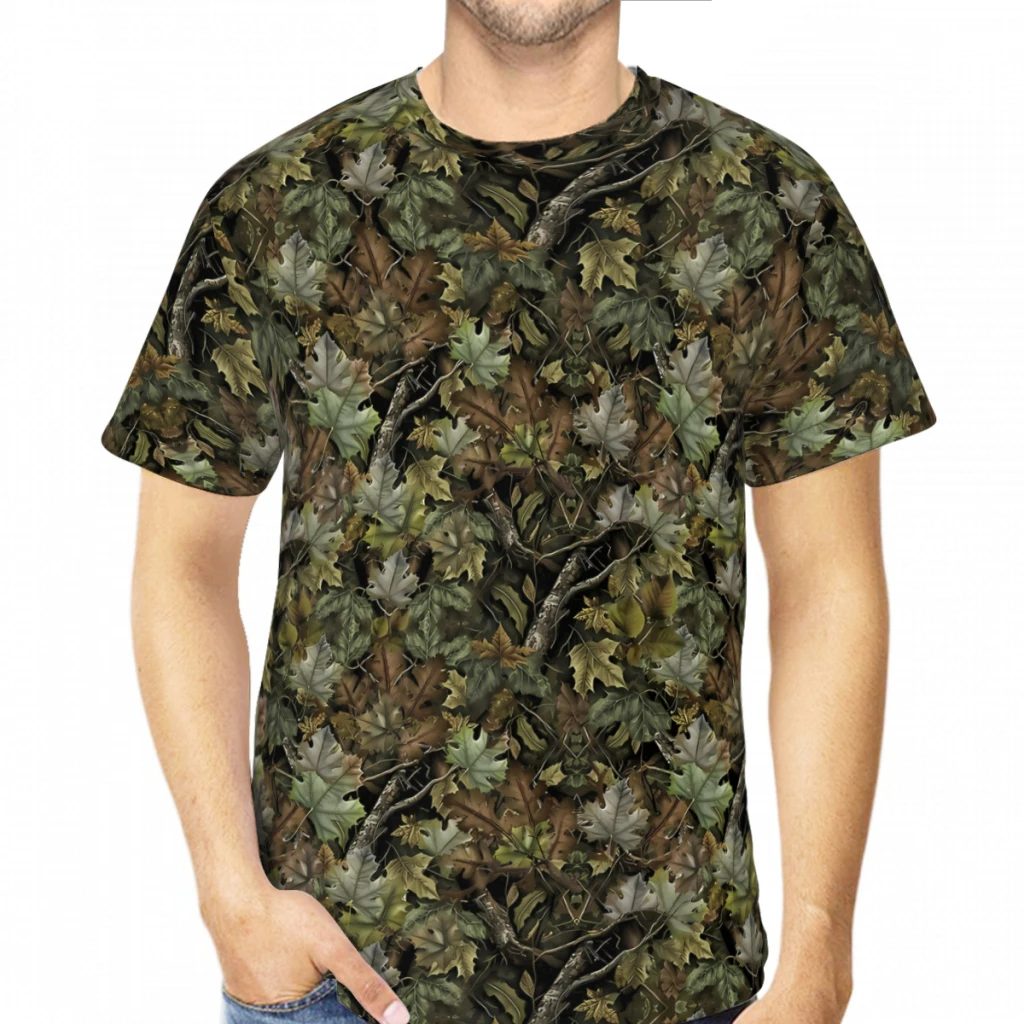 Real Tree CamouflageMossy Tracker Summer Mens T Shirts Polyester Tshirt Quick-drying Short Sleeve 3D Printed Breathable Clothes