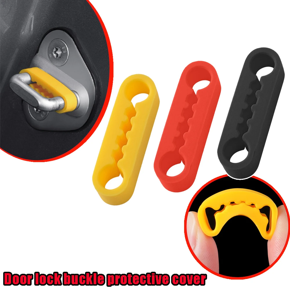 

Car Door Lock Silicone Cover Set Anti Collision Protective Covers Door Lock Latch Absorber Pads Silicone Soundproofing Cover CA1