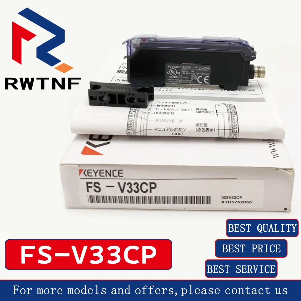 العلامة التجارية الجديدة حقيقية FS-V33CP KEYENCE M8 موصل نوع PNP مضخم الألياف الرقمية