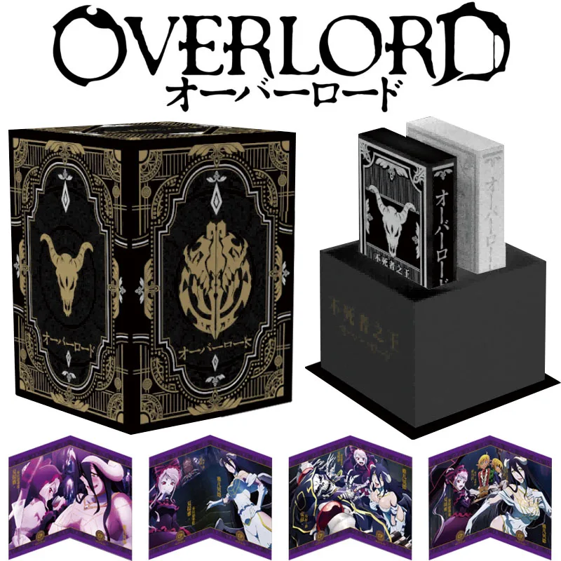 New Genuine OVERLORD Series Llimited Collection Card Box Japanese Adventure Anime Rare Ruby Inlaid Cards Children Hobby Toy Gift