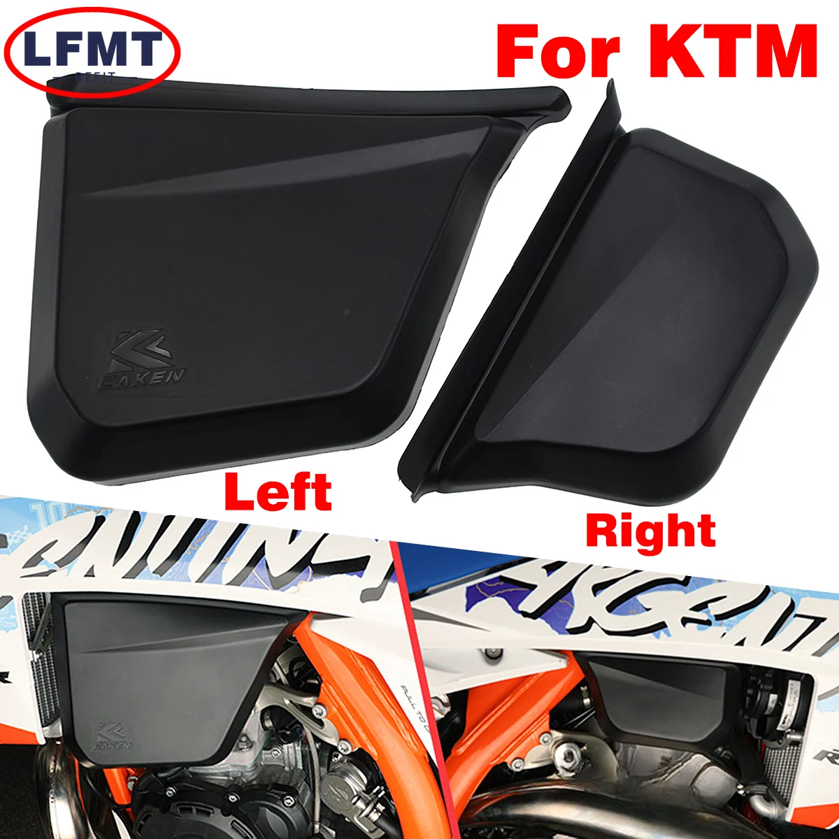 Pair Left Right Fuel Tank Cover Guard Protector For KTM EXC150 EXC250 EXC300 XC125 XC250 XC300 SIX DAYS HARDENDURO CKD 2023-2024