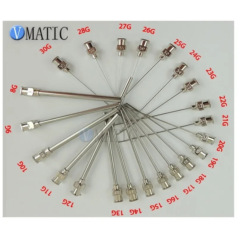 Free Shipping High Precision All Metal Tips Tube Length 75mm Blunt Stainless Steel 12Pcs Dispensing Syringe Needle Tips